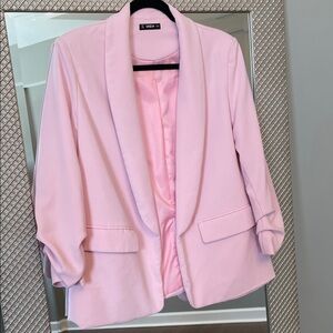 SHEIN Light Pink Women's Blazer